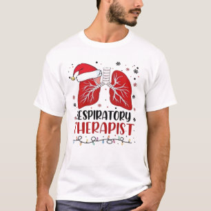 T-shirt Infirmier Thérapeute Respiratoire Noël, Poumon Noë