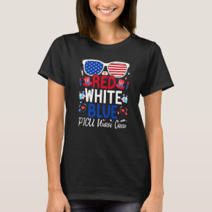 T-shirt Infirmière 4 juillet Rouge Blanc Bleu Picu Infirmi