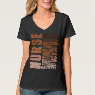 T-shirt Infirmière afro-américaine Noire Histoire Mois Fie
