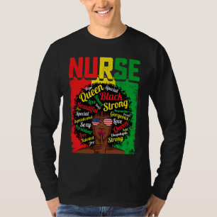 T-shirt Infirmière Afro Vintage Mois de l'Histoire des Noi