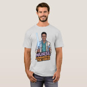 T-shirt Infirmière alimentée par la Force (Devant entier)
