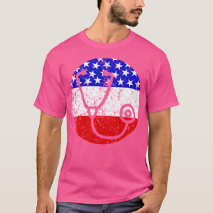 T-shirt Infirmière américaine - Stethoscope
