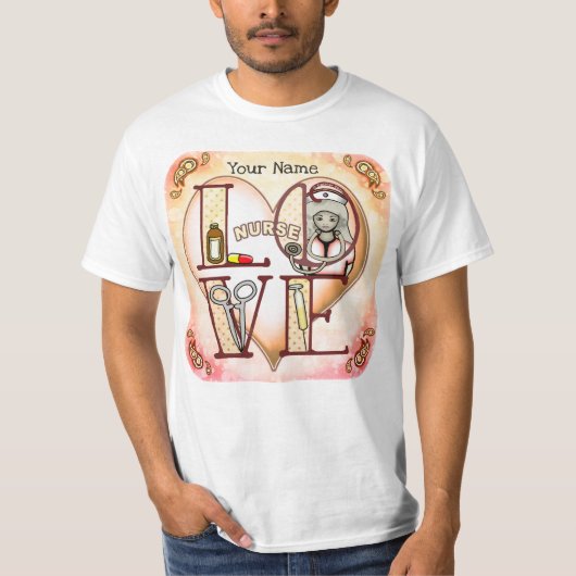 T-shirt Infirmière Amour (Devant)