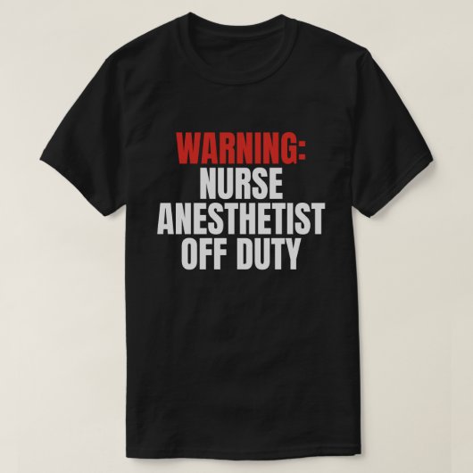 T-shirt Infirmière anesthésiste (Design devant)