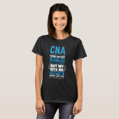 T-shirt Infirmière assistante certifiée CNA Bite Me Button (Devant entier)