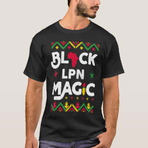 T-shirt Infirmière autorisée noire magie Mois de l'histoir