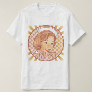 T-shirt Infirmière aux cheveux bruns