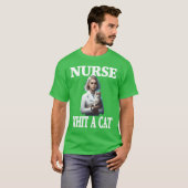 T-shirt Infirmière avec un chatBelle conception de chatMod (Devant entier)