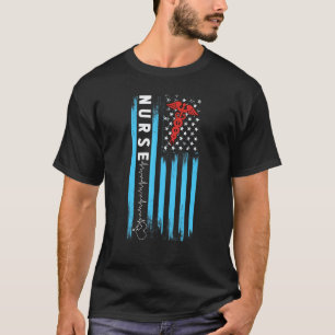 T-shirt Infirmière Battement de coeur Médicament Médical H