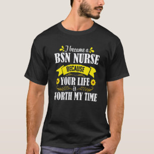 T-shirt Infirmière BSN Citation Tournesol Diplôme Soins In