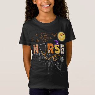 T-Shirt Infirmière Cadeau Halloween avec Citrouille Boo Sp