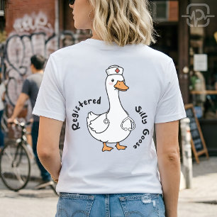 T-shirt Infirmière Canard Drôle Oie Ridicule Enregistrée S