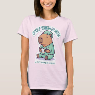 T-shirt Infirmière capybara sarcastique