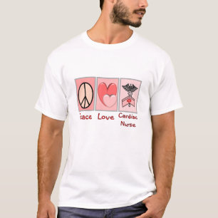 T-shirt Infirmière cardiaque d'amour de paix