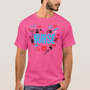 T-shirt Infirmière cardiaque Mot Cloud 2