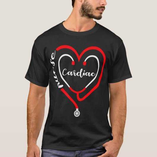 T-shirt Infirmière Cardiaque Valentines Jour Stethoscope H (Devant)