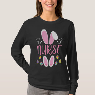 T-shirt Infirmière Chasse aux Oeufs de Pâques Rabbit Rn Jo