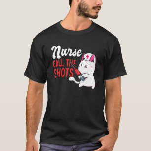 T-shirt Infirmière Chat Soignant Un Chaton Médicament Méde