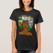 T-shirt Infirmière cheveux naturels Afro mots en Afro pour (Devant)