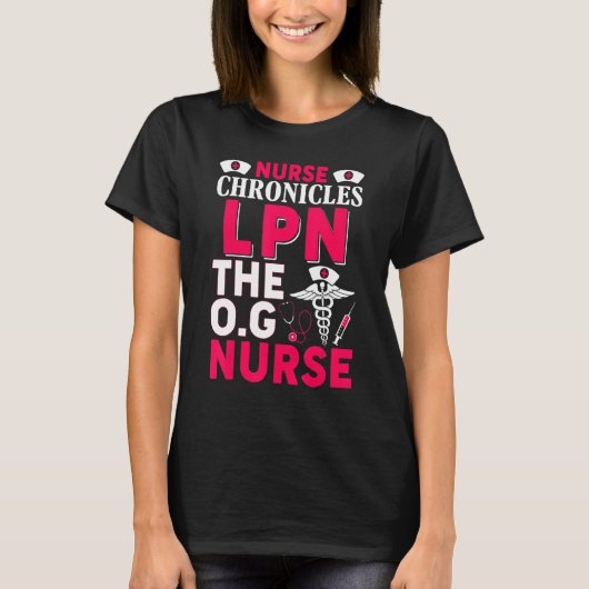 T-shirt Infirmière Chroniques LPN L'infirmière O G (Devant)