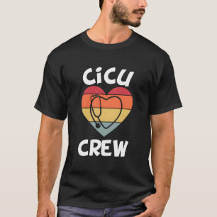 T-shirt Infirmière Cicu Stethoscope Cna Soins Intensifs Ca