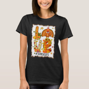 T-shirt Infirmière Cna Aide Thanksgiving Automne Dinde