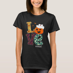 T-shirt Infirmière CNA Halloween Citrouille Effrayante Amo