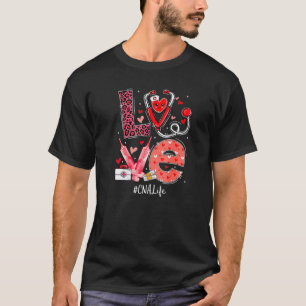 T-shirt Infirmière Cna Vie Amour Lui Stethoscope Infirmièr