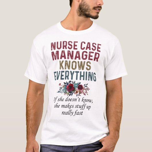 T-shirt Infirmière Coque Manager Tout Sait (Devant)