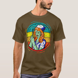 T-shirt Infirmière Costume Halloween Phlebotomiste Zombie
