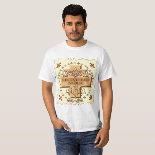 T-shirt Infirmière Cross Caduceus RN (Devant entier)