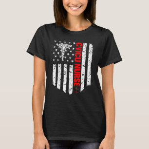 T-shirt Infirmière Cvicu Drapeau Américain Patriotique Rn