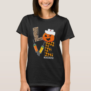 T-shirt Infirmière CVICU Halloween Citrouille Léopard Amou