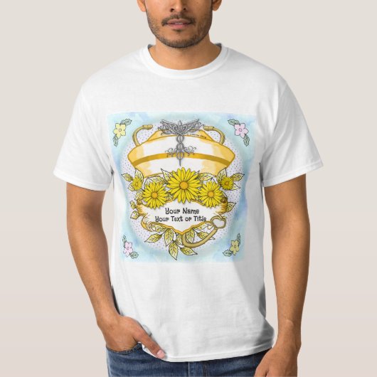 T-shirt Infirmière Daisy caduceus (Devant)