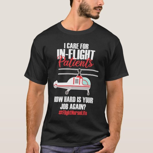 T-shirt Infirmière de bord - Hélicoptère de soins infirmie (Devant)