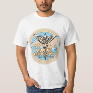 T-shirt Infirmière de Caroline du Nord Caducée