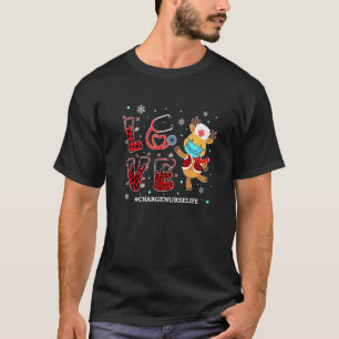T-shirt Infirmière de charge d'amour Buffalo Plaid Léopard