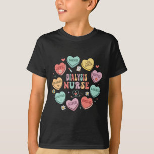 T-shirt Infirmière de dialyse rétro Valentine Coeur Femmes