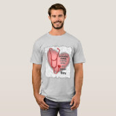 T-shirt Infirmière de la sage-femme du coeur rouge (Devant entier)
