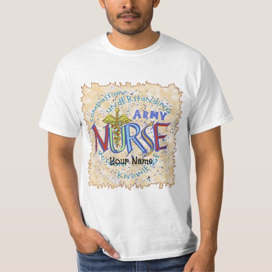 T-shirt Infirmière de l'armée Motto (Devant)