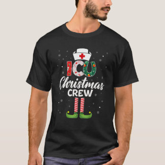 T-shirt Infirmière de l'ICU Scrubs de Noël pour les femmes