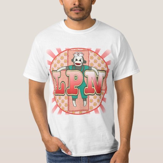T-Shirt infirmière de LPN de singe de choc (Devant)
