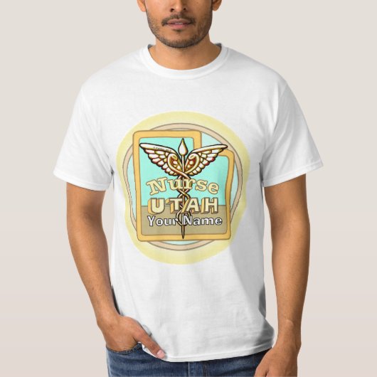 T-shirt Infirmière de l'Utah Caducée (Devant)