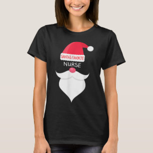 T-shirt Infirmière de Noël amusante, Père Noël Préférée in
