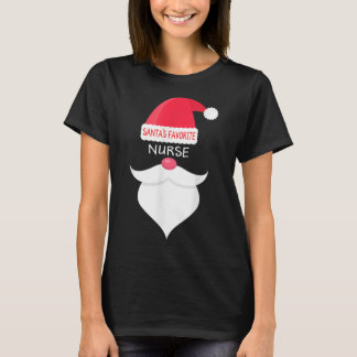 T-shirt Infirmière de Noël amusante, Père Noël Préférée in