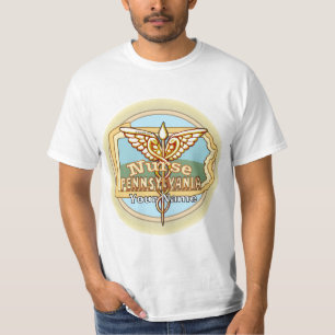 T-shirt Infirmière de Pennsylvanie Caducée