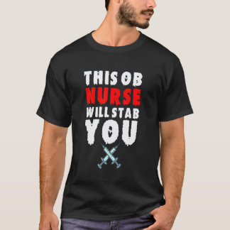 T-shirt Infirmière de salle d'opération Halloween Poignard