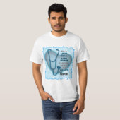 T-shirt Infirmière de soins de longue durée du coeur bleu (Devant entier)