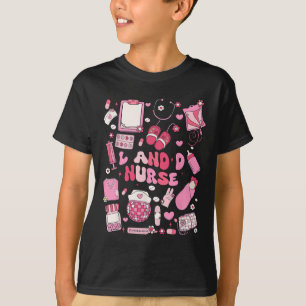 T-shirt Infirmière de terrain Valentine cœurs travail acco