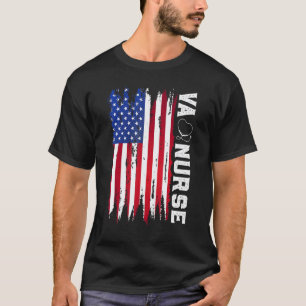 T-shirt Infirmière de Virginie du 14 juillet Drapeau améri